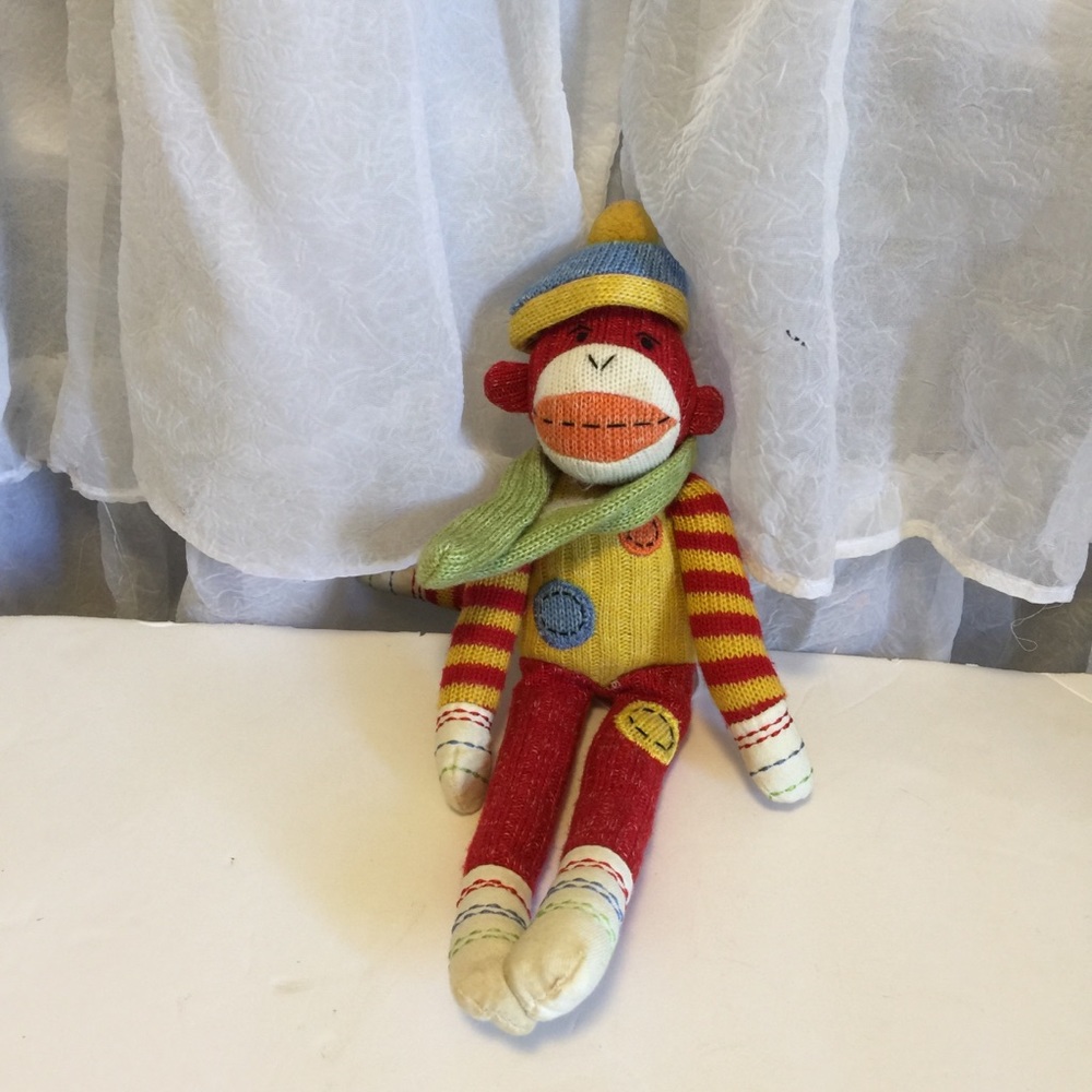 Seasons of Cannon Falls Sock Monkey Plush Quirky Cottagecore Retro